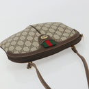 GUCCI GG Supreme Shoulder Bag PVC Leather Beige Gold Auth BA13957-6