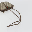 GUCCI GG Supreme Shoulder Bag PVC Leather Beige Gold Auth BA13957-7