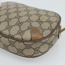 GUCCI GG Supreme Shoulder Bag PVC Leather Beige Gold Auth BA13958-16