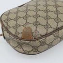GUCCI GG Supreme Shoulder Bag PVC Leather Beige Gold Auth BA13958-17