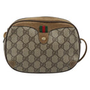 GUCCI GG Supreme Shoulder Bag PVC Leather Beige Gold Auth BA13958-13