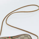 GUCCI GG Supreme Shoulder Bag PVC Leather Beige Gold Auth BA13958-8