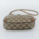 GUCCI GG Supreme Shoulder Bag PVC Leather Beige Gold Auth BA13958-5