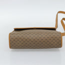 GUCCI Micro GG Shoulder Bag PVC Leather Beige Gold Auth BA13960-5