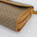 GUCCI Micro GG Shoulder Bag PVC Leather Beige Gold Auth BA13960-9
