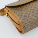 GUCCI Micro GG Shoulder Bag PVC Leather Beige Gold Auth BA13960-15