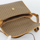 GUCCI Micro GG Shoulder Bag PVC Leather Beige Gold Auth BA13960-19