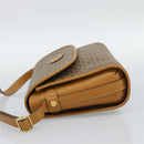 GUCCI Micro GG Shoulder Bag PVC Leather Beige Gold Auth BA13960-3