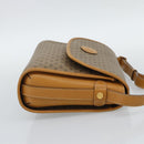 GUCCI Micro GG Shoulder Bag PVC Leather Beige Gold Auth BA13960-4