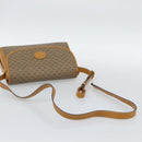 GUCCI Micro GG Shoulder Bag PVC Leather Beige Gold Auth BA13960-7