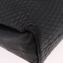 BALLY Chain Tote Bag Leather Black Gold Auth BA13962-9