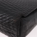 BALLY Chain Tote Bag Leather Black Gold Auth BA13962-16