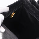 BALLY Chain Tote Bag Leather Black Gold Auth BA13962-21