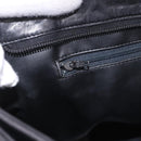 BALLY Chain Tote Bag Leather Black Gold Auth BA13962-24