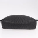 BALLY Chain Tote Bag Leather Black Gold Auth BA13962-5