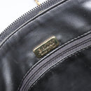 BALLY Chain Shoulder Bag Leather Black Gold Auth BA13963A-17