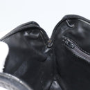BALLY Chain Shoulder Bag Leather Black Gold Auth BA13963A-19