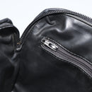 BALLY Chain Shoulder Bag Leather Black Gold Auth BA13963A-20