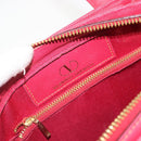 VALENTINO Hand Bag Leather Red Gold Auth BA13964-18