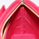 VALENTINO Hand Bag Leather Red Gold Auth BA13964-19