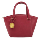 VALENTINO Hand Bag Leather Red Gold Auth BA13964-13