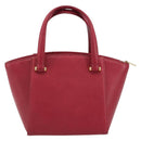 VALENTINO Hand Bag Leather Red Gold Auth BA13964-2
