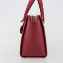 VALENTINO Hand Bag Leather Red Gold Auth BA13964-3