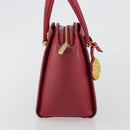 VALENTINO Hand Bag Leather Red Gold Auth BA13964-4
