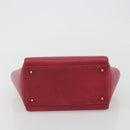 VALENTINO Hand Bag Leather Red Gold Auth BA13964-5