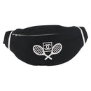 CHANEL Chanel Sports Waist bag Canvas Black White CC Auth BA13965-2