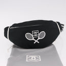 CHANEL Chanel Sports Waist bag Canvas Black White CC Auth BA13965-24
