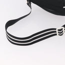 CHANEL Chanel Sports Waist bag Canvas Black White CC Auth BA13965-7