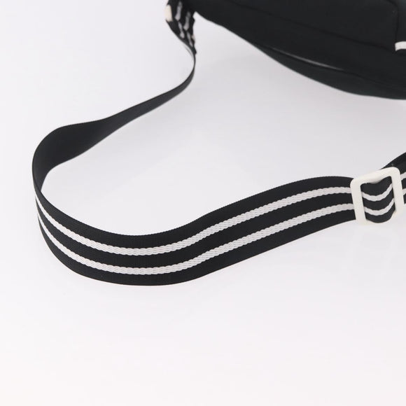 CHANEL Chanel Sports Waist bag Canvas Black White CC Auth BA13965