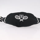 CHANEL Chanel Sports Waist bag Canvas Black White CC Auth BA13965-9