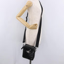 VERSACE Shoulder Bag Leather Black Silver Auth BA13966V-24