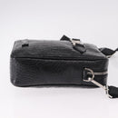 VERSACE Shoulder Bag Leather Black Silver Auth BA13966V-3