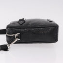 VERSACE Shoulder Bag Leather Black Silver Auth BA13966V-4