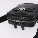 VERSACE Shoulder Bag Leather Black Silver Auth BA13966V-6