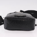 VERSACE Shoulder Bag Leather Black Silver Auth BA13966V-5