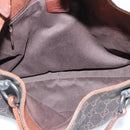 GUCCI GG Canvas Horsebit Shoulder Bag Dark Brown Black 101975 Auth BA13967A-10