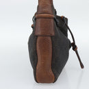 GUCCI GG Canvas Horsebit Shoulder Bag Dark Brown Black 101975 Auth BA13967A-3