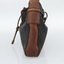 GUCCI GG Canvas Horsebit Shoulder Bag Dark Brown Black 101975 Auth BA13967A-4