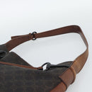 GUCCI GG Canvas Horsebit Shoulder Bag Dark Brown Black 101975 Auth BA13967A-8