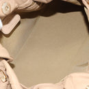 Christian Dior Chain Drawstring Bag Leather Beige Gold Auth BA13968A-11