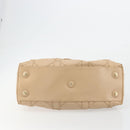 Christian Dior Chain Drawstring Bag Leather Beige Gold Auth BA13968A-5