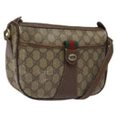 GUCCI GG Supreme Web Sherry Line Bag PVC Beige Gold 89 02 032 Auth BA1397-1