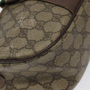 GUCCI GG Supreme Web Sherry Line Bag PVC Beige Gold 89 02 032 Auth BA1397-15