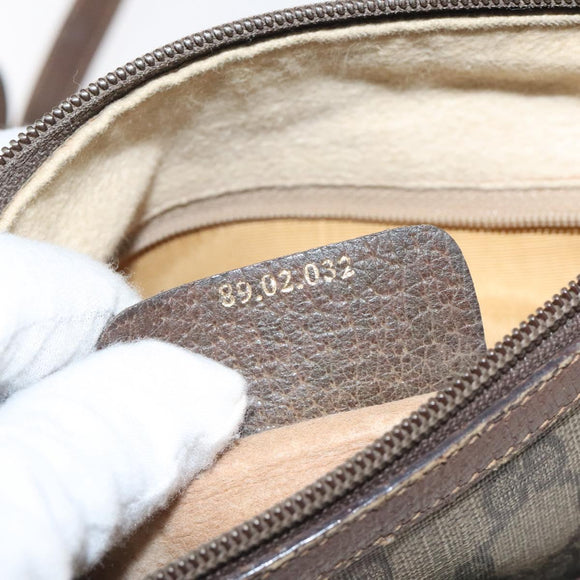 GUCCI GG Supreme Web Sherry Line Bag PVC Beige Gold 89 02 032 Auth BA1397