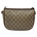 GUCCI GG Supreme Web Sherry Line Bag PVC Beige Gold 89 02 032 Auth BA1397-2