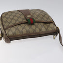 GUCCI GG Supreme Web Sherry Line Bag PVC Beige Gold 89 02 032 Auth BA1397-6